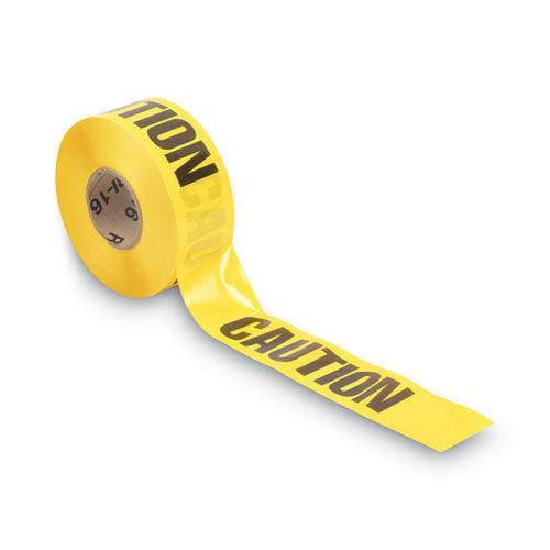 Caution Barricade Safety Tape, 3" X 1,000 Ft, Black/yellow