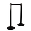 Adjusta-tape Crowd Control Posts Only, Steel, 40" High, Black, 2/box