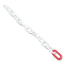 Crowd Control Stanchion Chain, Plastic, 40 Ft, White