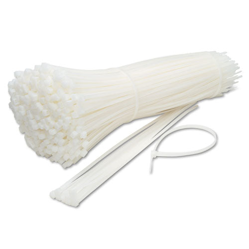 Nylon Cable Ties, 11 X 0.19, 50 Lb, Natural, 500/pack