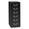 Six-drawer Multimedia/card File Cabinet, Black, 21.25" X 28.5" X 52"