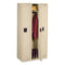 Single-tier Locker, Three Lockers With Hat Shelves And Coat Rods, 36w X 18d X 72h, Sand