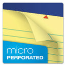 Perforated Writing Pads, Narrow Rule, 50 Canary-yellow 5 X 8 Sheets, Dozen