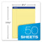 Perforated Writing Pads, Wide/legal Rule, 50 Canary-yellow 8.5 X 11.75 Sheets, Dozen