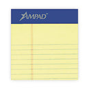 Perforated Writing Pads, Narrow Rule, 50 Canary-yellow 8.5 X 11.75 Sheets, Dozen