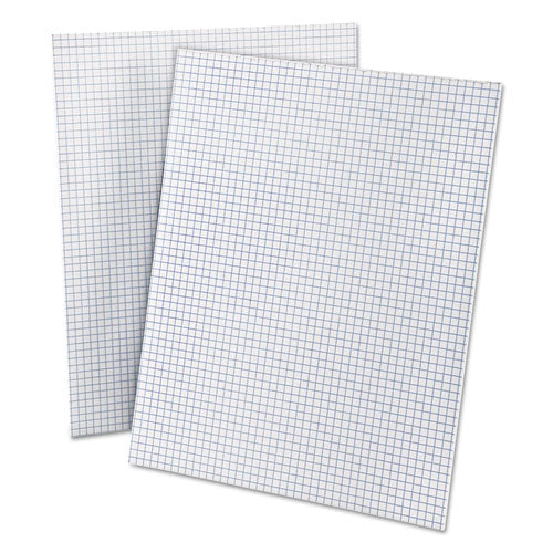 Quadrille Pads, Quadrille Rule (4 Sq/in), 50 White (heavyweight 20 Lb Bond) 8.5 X 11 Sheets