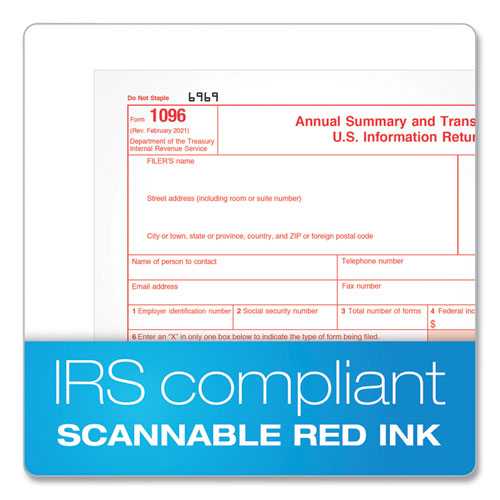 1099-div Tax Forms For Inkjet/laser Printers, Fiscal Year: 2023, Five-part Carbonless, 8 X 5.5, 2 Forms/sheet, 24 Forms Total