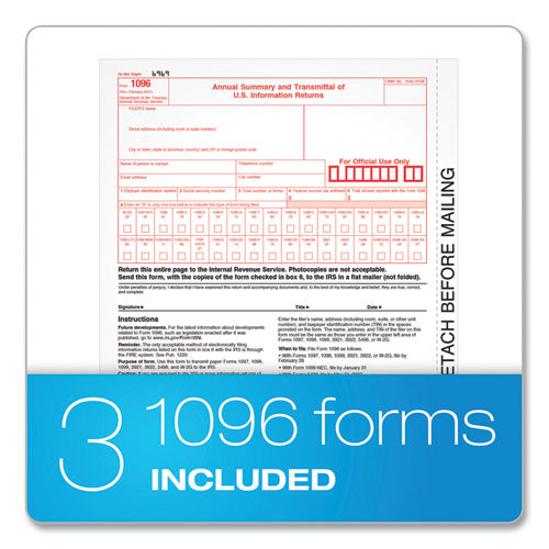 Five-part 1099-misc Tax Forms, Five-part Carbonless, 8.5 X 5.5, 2 Forms/sheet, 50 Forms Total