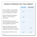 Five-part 1099-nec Tax Forms, Fiscal Year: 2022, Five-part Carbonless, 8.5 X 3.5, 3 Forms/sheet, 50 Forms Total