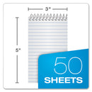Memo Pads, Narrow Rule, Randomly Assorted Cover Colors, 50 White 3 X 5 Sheets