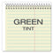 Steno Pads, Gregg Rule, Green Cover, 80 Green-tint 6 X 9 Sheets, 6/pack