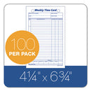 Weekly Employee Time Cards, One Side, 4.25 X 6.75, 100/pack