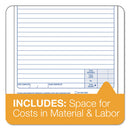 Job Work Order, Three-part Carbonless, 5.66 X 8.63, 50 Forms Total