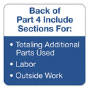 Auto Repair Four-part Order Form, Four-part Carbonless, 11 X 8.5, 50 Forms Total