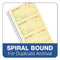 Spiralbound Money And Rent Receipt Book, Two-part Carbonless, 4.75 X 2.75, 4 Forms/sheet, 200 Forms Total