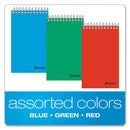Memo Pads, Narrow Rule, Assorted Cover Colors, 60 White 3 X 5 Sheets, 3/pack