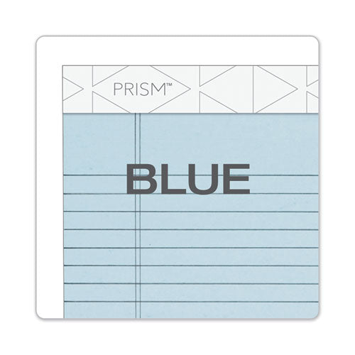 Prism + Colored Writing Pads, Narrow Rule, 50 Pastel Blue 5 X 8 Sheets, 12/pack