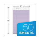 Prism + Colored Writing Pads, Narrow Rule, 50 Pastel Orchid 5 X 8 Sheets, 12/pack