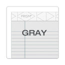 Prism + Colored Writing Pads, Narrow Rule, 50 Pastel Gray 5 X 8 Sheets, 12/pack