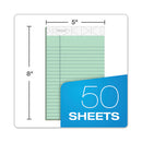 Prism + Colored Writing Pads, Narrow Rule, 50 Pastel Green 5 X 8 Sheets, 12/pack