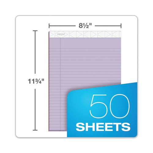 Prism + Colored Writing Pads, Wide/legal Rule, 50 Pastel Orchid 8.5 X 11.75 Sheets, 12/pack