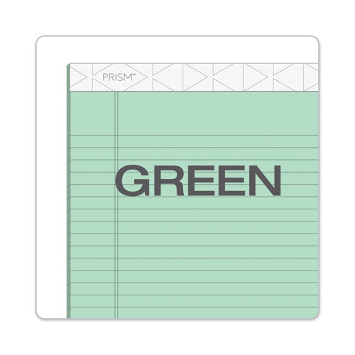 Prism + Colored Writing Pads, Wide/legal Rule, 50 Pastel Green 8.5 X 11.75 Sheets, 12/pack