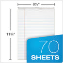 Docket Ruled Wirebound Pad With Cover, Wide/legal Rule, Blue Cover, 70 White 8.5 X 11.75 Sheets