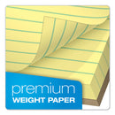 Docket Gold Ruled Perforated Pads, Wide/legal Rule, 50 Canary-yellow 8.5 X 11.75 Sheets, 12/pack