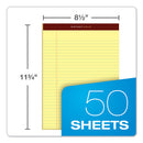 Docket Gold Ruled Perforated Pads, Wide/legal Rule, 50 Canary-yellow 8.5 X 11.75 Sheets, 12/pack