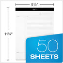 Focusnotes Legal Pad, Meeting-minutes/notes Format, 50 White 8.5 X 11.75 Sheets