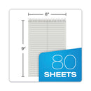 Prism Steno Pads, Gregg Rule, Gray Cover, 80 Gray 6 X 9 Sheets, 4/pack