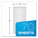 Reporter’s Notepad, Wide/legal Rule, White Cover, 70 White 4 X 8 Sheets, 12/pack