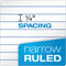 Double Docket Ruled Pads, Narrow Rule, 100 White 8.5 X 11.75 Sheets, 4/pack