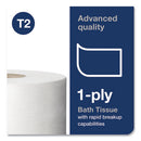 Advanced Jumbo Bath Tissue, Septic Safe, 1-ply, White, 3.48" X 1,200 Ft, 12 Rolls/carton