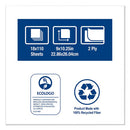 Multipurpose Paper Wiper, 2-ply, 9 X 10.25, White, 110/box, 18 Boxes/carton