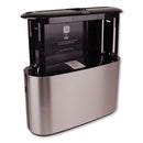 Xpress Countertop Towel Dispenser, 12.68 X 4.56 X 7.92, Stainless Steel/black