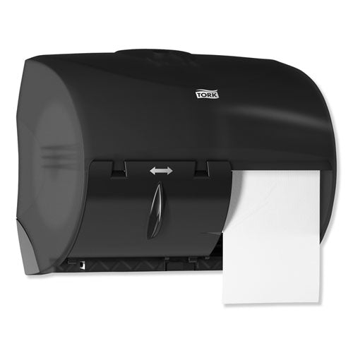 Twin Bath Tissue Roll Dispenser For Opticore, 11.06 X 7.18 X 8.81, Black