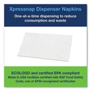 Xpressnap Interfold Dispenser Napkins, 1-ply, Bag-pack, 13 X 8.5", White, 6000/carton