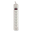 Protect It! Surge Protector, 7 Ac Outlets, 12 Ft Cord, 1,080 J, Light Gray