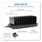 Desktop Charging Station With Adjustable Storage, 10 Devices, 9.4 X 4.7 X 1, Black