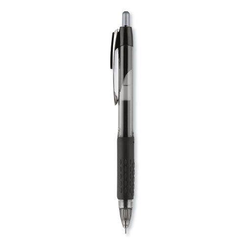 Signo 207 Needle Point Gel Pen, Retractable, Medium 0.7 Mm, Black Ink, Black Barrel, Dozen