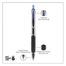 Signo 207 Needle Point Gel Pen, Retractable, Medium 0.7 Mm, Blue Ink, Black Barrel, Dozen