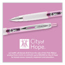 Signo 207 Gel Pen, Retractable, Medium 0.7 Mm, Black Ink, Pink Barrel, 2/pack