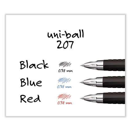 207 Signo Gel Ultra Micro Gel Pen, Retractable, Extra-fine 0.38 Mm, Black Ink, Smoke Barrel