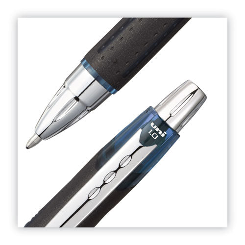 Jetstream Retractable Ballpoint Pen, 1 Mm, Blue-black Ink, Black Barrel