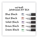 Jetstream Retractable Ballpoint Pen, 1 Mm, Assorted Ink, Black Barrel, 5/pack