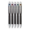 Jetstream Retractable Ballpoint Pen, 1 Mm, Assorted Ink, Black Barrel, 5/pack