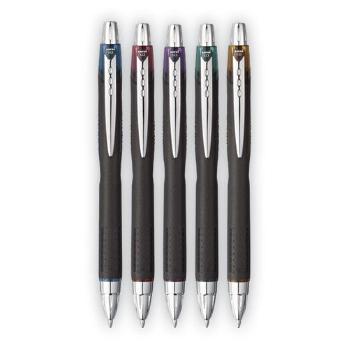 Jetstream Retractable Ballpoint Pen, 1 Mm, Assorted Ink, Black Barrel, 5/pack