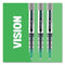 Vision Roller Ball Pen, Stick, Fine 0.7 Mm, Black Ink, Silver Barrel, 36/pack