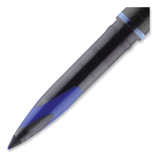 Air Porous Roller Ball Pen, Stick, Medium 0.7 Mm, Blue Ink, Black Barrel, Dozen